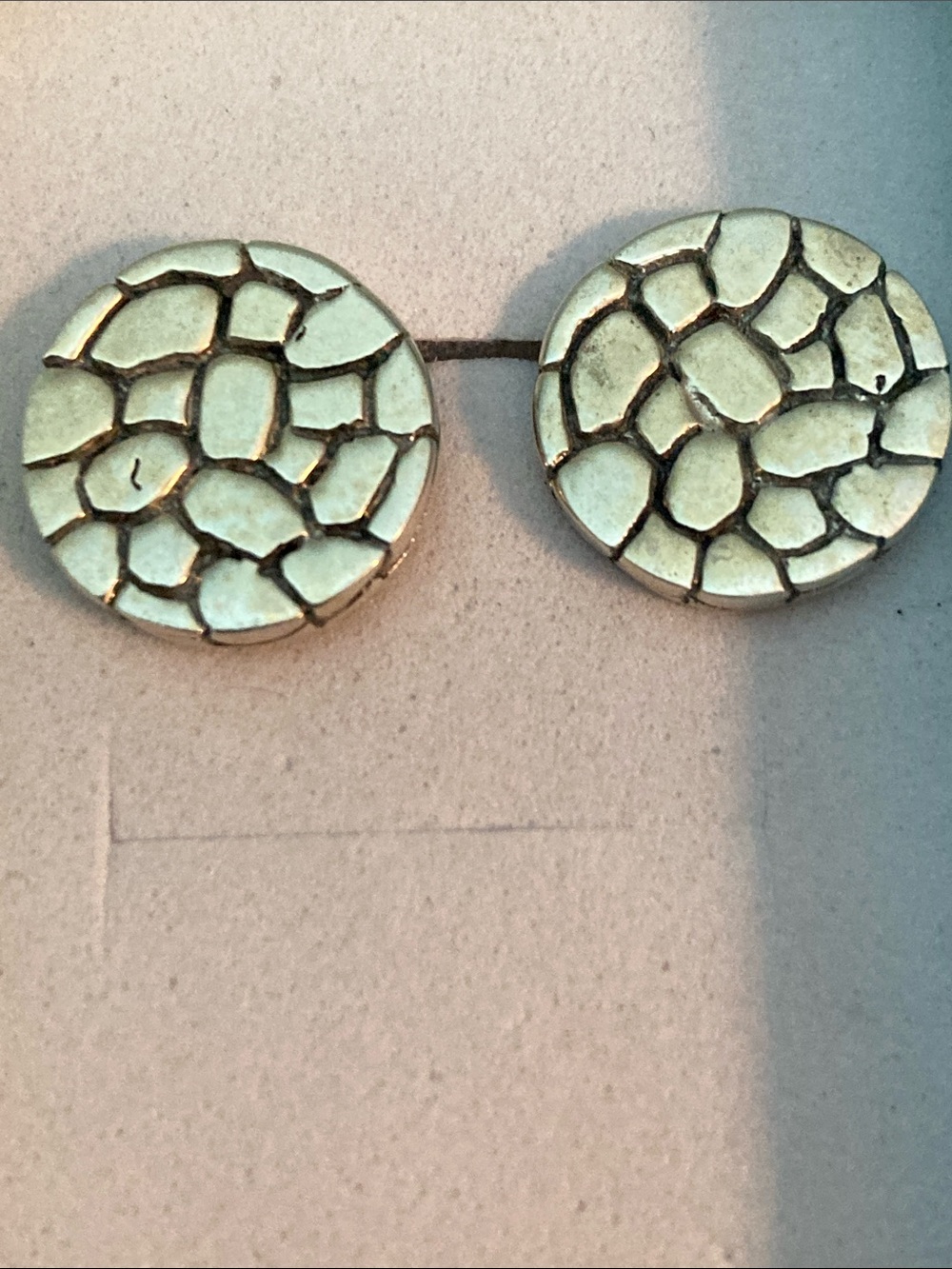 Sterling Silver button earrings